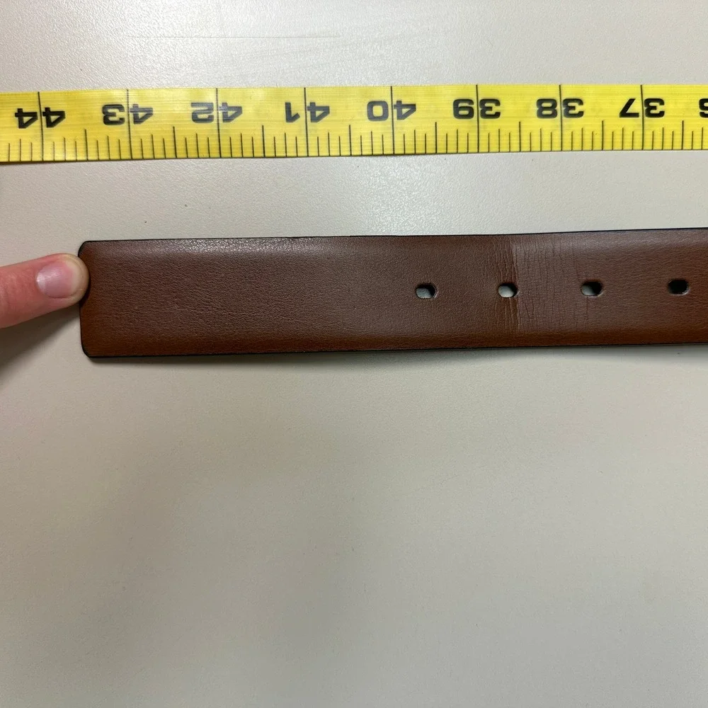 Perry Ellis Mens Reversible Belt Black Brown Bonded Leather Size 34 1P03024